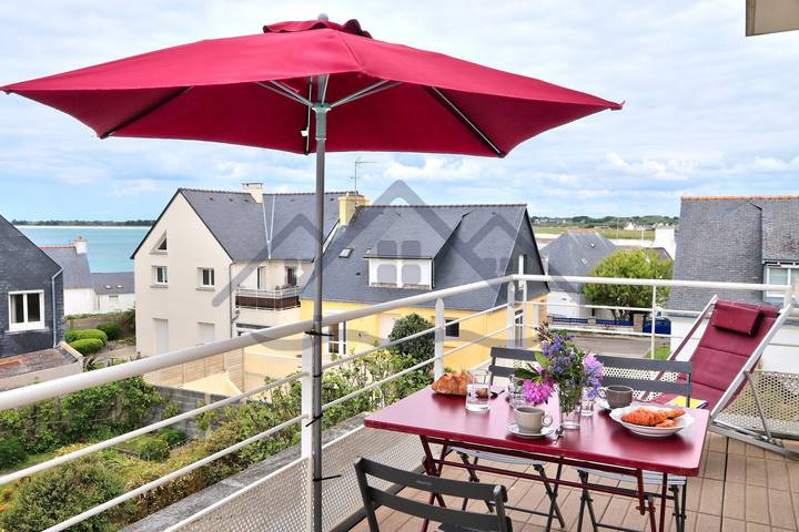 Gîte pour 3 personnes, avec balcon, animaux acceptés dans Plage de Grève Blanche (Guilvinec)