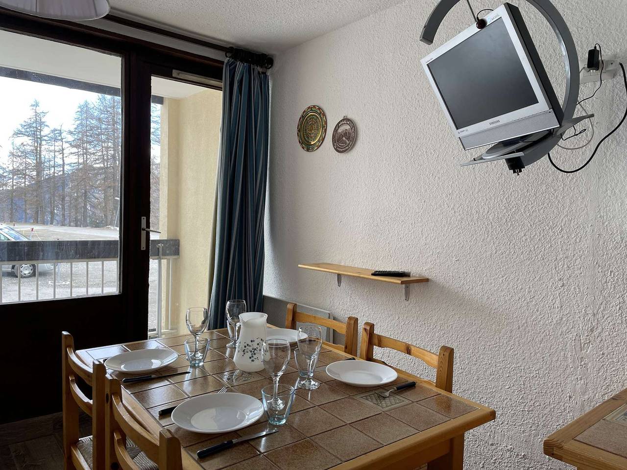 Appartement entier, Studio Montgenèvre, 4 pers, Rdc avec parking et balcon exposé ouest in Montgenèvre, Région de Briançon