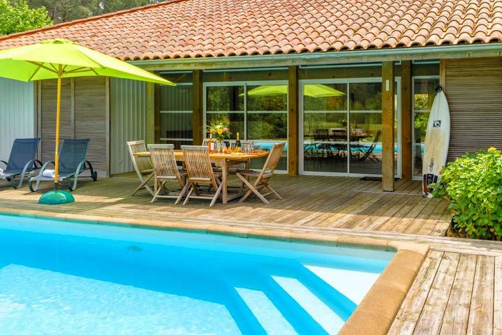 Parc de vacances pour 10 personnes, avec jardin ainsi que piscine et terrasse, animaux acceptés dans les Landes - 4