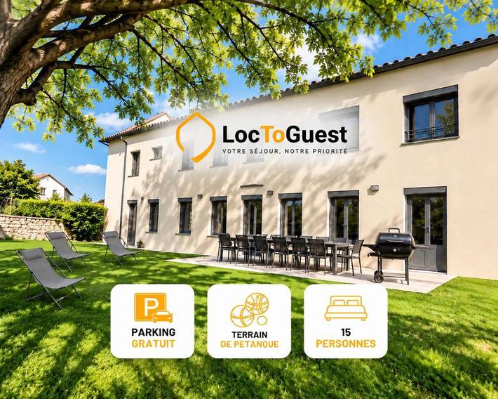 Location de vacances pour 15 personnes, avec Terrasse et Jardin à Uchizy