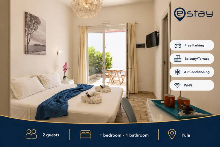 Ferienwohnung für 2 Personen, mit Balkon/Terrasse in Pula (Italien)