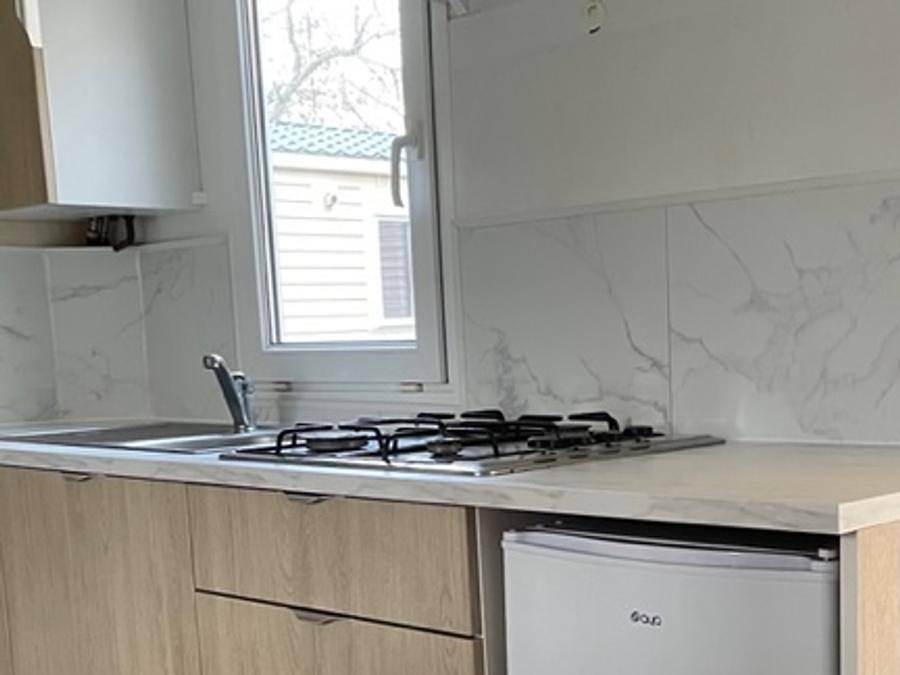 Camping Ushuaïa Villages La Maïade - Mobilheim 4 personen - Family - 25m² - 2 Schlafzimmer - überdachte Terrasse in Mimizan, Côte d’Argent