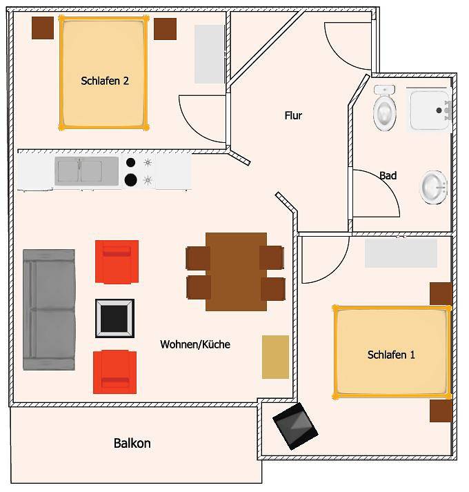 Ganze Wohnung, Duenenresidenz Koenigin Augusta 3 in Binz in Ostseebad Binz, Binz