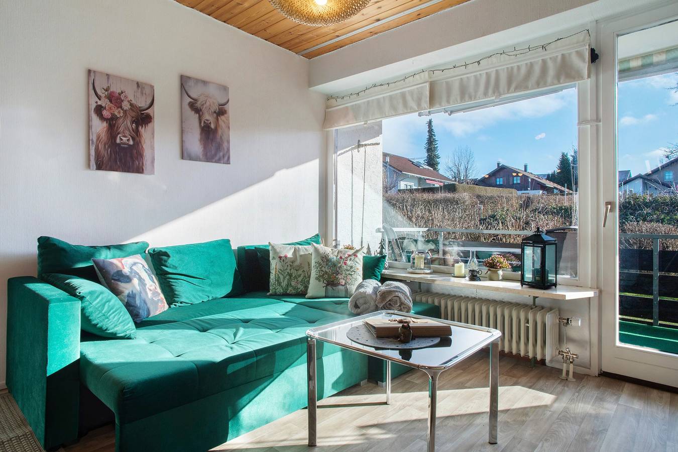 Ganze Wohnung, Ferienwohnung 'Gute Zeit' mit Bergblick, privatem Garten und Wi-Fi in Weiler-Simmerberg, Bayerisch Schwaben