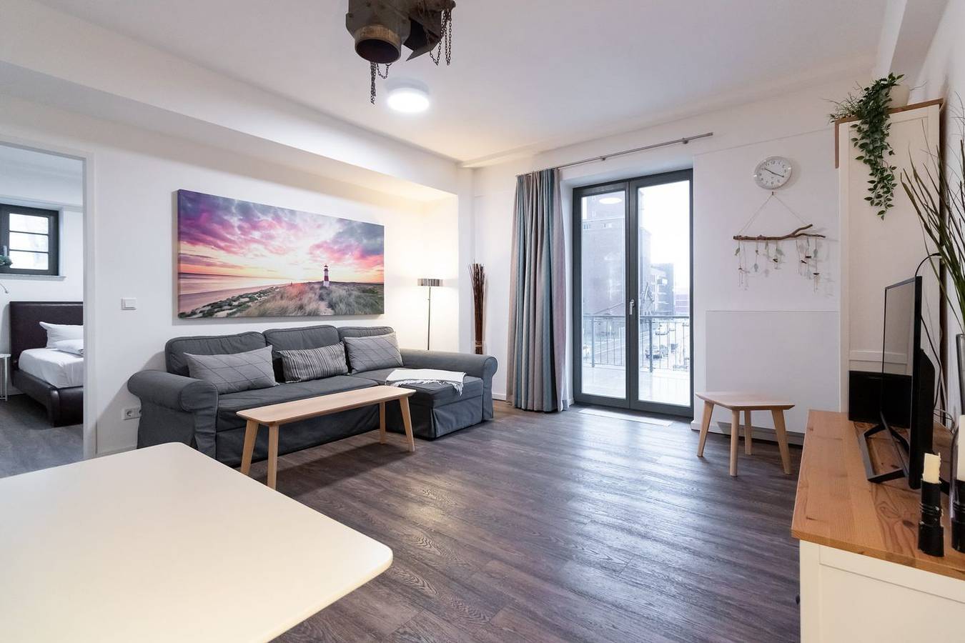 Apartamento entero, Exzellentes Ferienapartment mit Dachterrasse und Strandkorb im Hafen von Wismar in Wismar, North-West Mecklenburg (Wismar region)