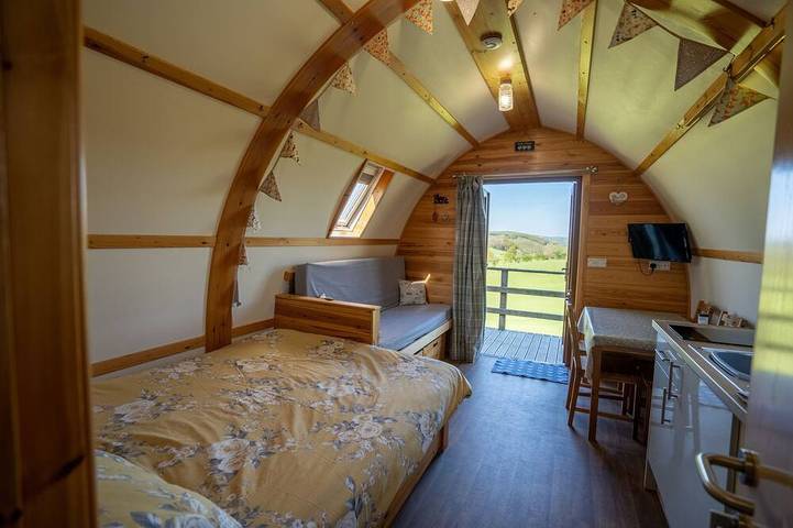 Standard-Hot Tub-Cabina-Bagno privato con doccia in Shropshire Hills