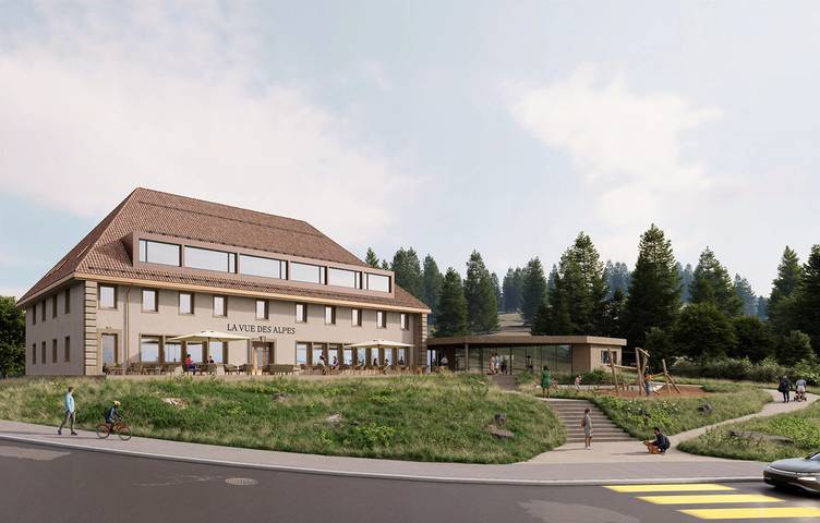 Hôtel de la Vue-des-Alpes - Standard-Einzelzimmer in Fontaines (NE), Val-de-Ruz