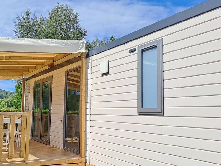 Camping Du Lac Terre d'Auge - Mobilheim 6 personen - Mobilheim Premium 3 Zimmer 33m² in Sainte-Famille-en-Auge, Lisieux und Umgebung