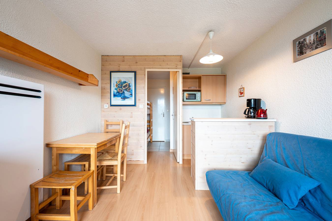Estudio entero, Estudio 'Avec Vue Splendide' con Vista a la Montaña y Balcón in Le Corbier, Villarembert