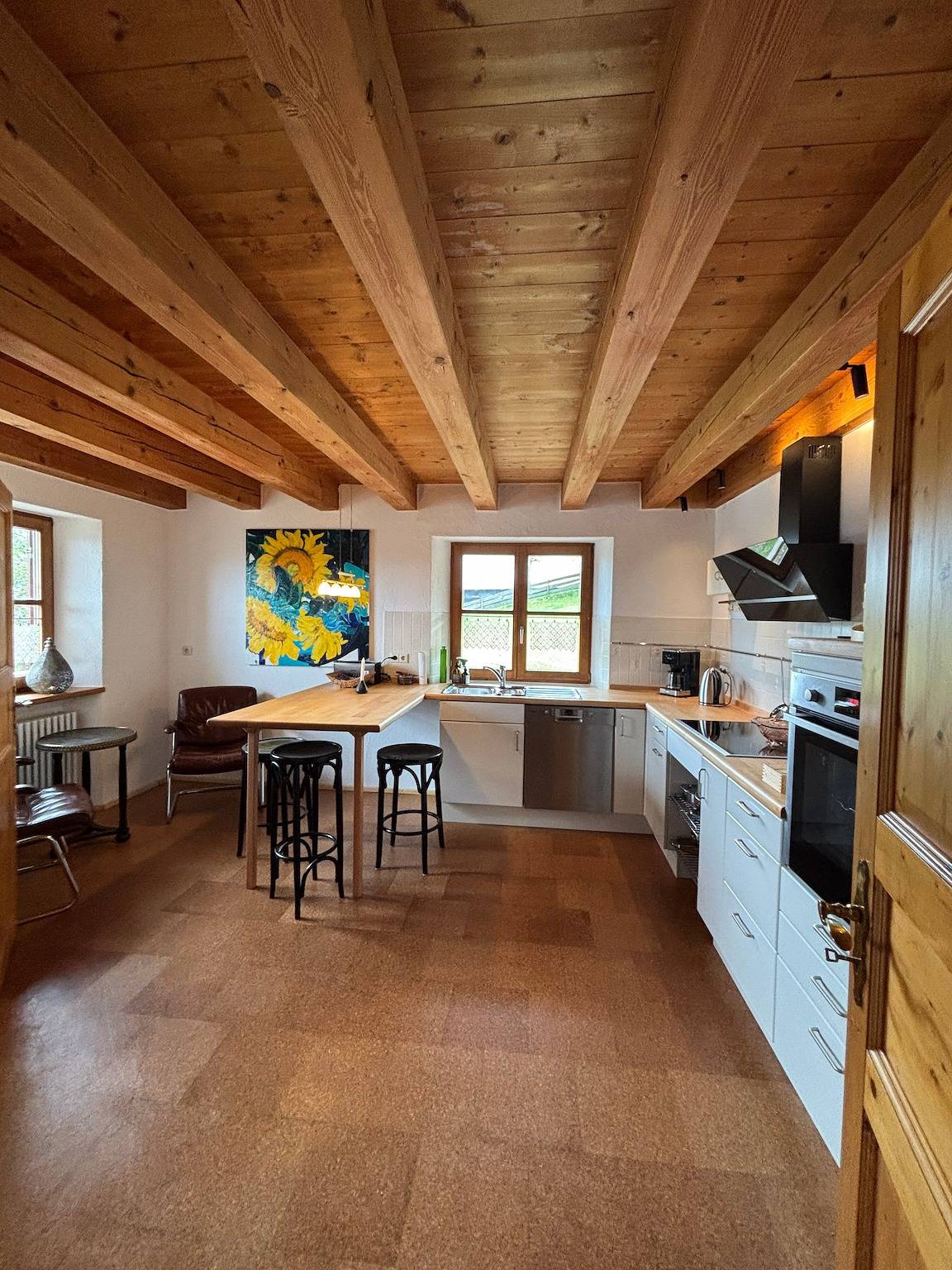 Ferienhaus „Mit Sonnenterrasse“ mit Balkon und Wlan in Ostrach, Region Bodensee-Oberschwaben