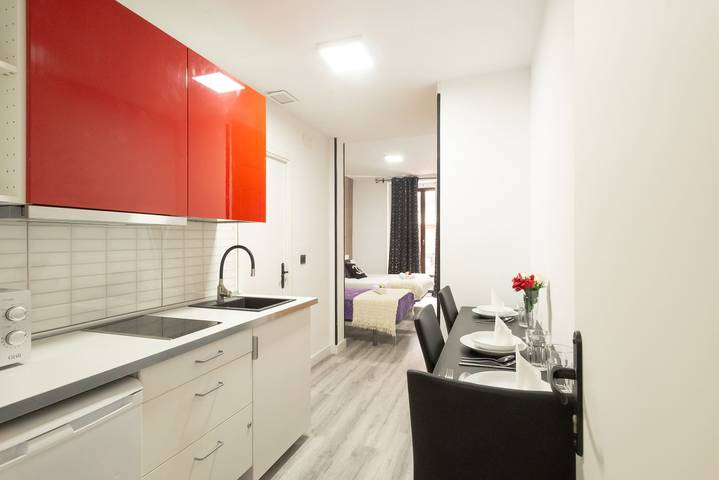 Appart’hôtel pour 3 personnes, avec balcon