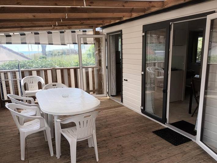 Camping Port Meleu - Mobilheim 6 personen - Komfort Meerblick - 3 Zimmer in Préfailles, Côte de Jade