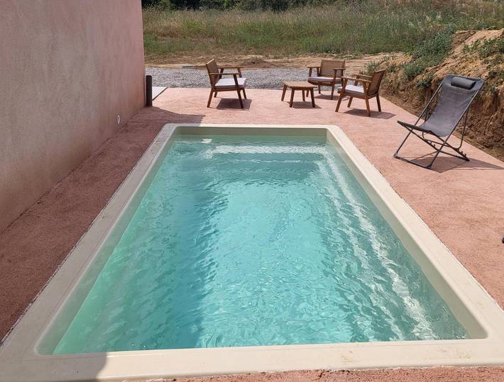 Maison de vacances pour 6 personnes, avec piscine ainsi que jardin et vue