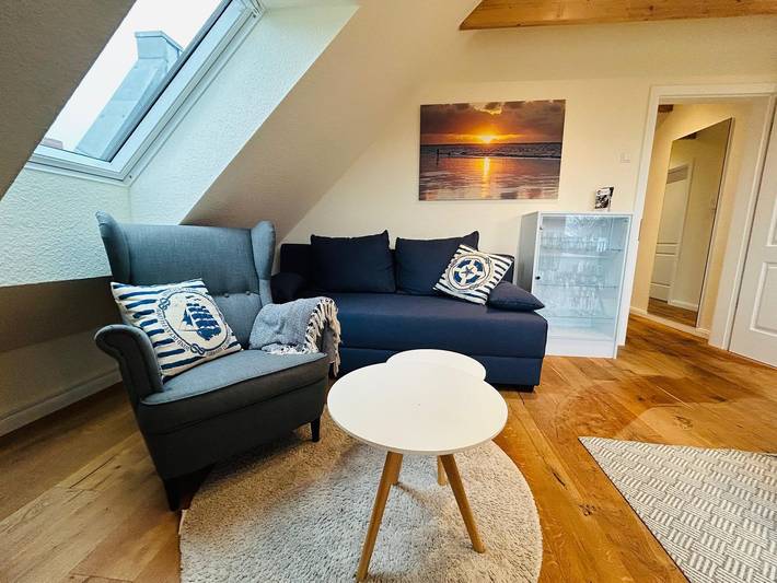 Ferienwohnung für 4 Personen, mit Garten und Sauna sowie Ausblick, mit Haustier in Neßmersiel