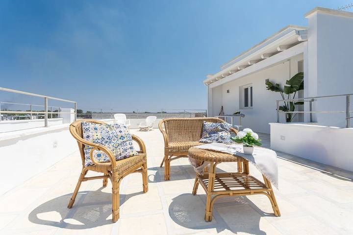 Maison de vacances pour 4 personnes, avec Balcon et Terrasse à Torre San Giovanni