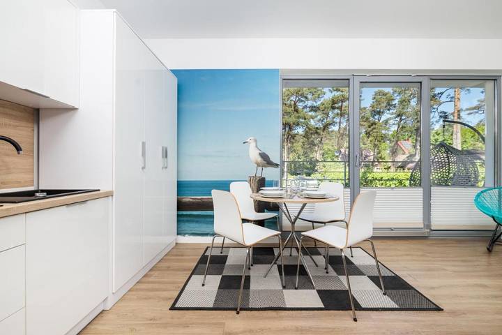 Ferienwohnung für 4 Personen, mit Ausblick und Garten, mit Haustier in Pobierowo - 2