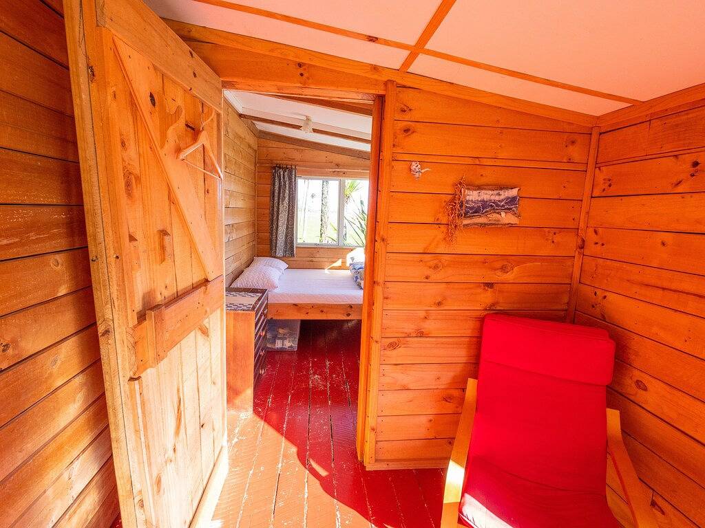 Leichte Annies Strandkabine in West Coast (Neuseeland)