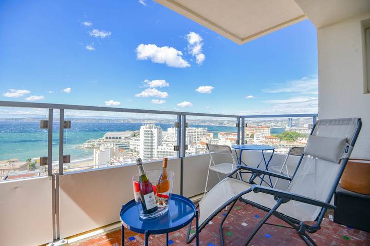 Gîte pour 4 personnes, avec Balcon dans Plage des Catalans