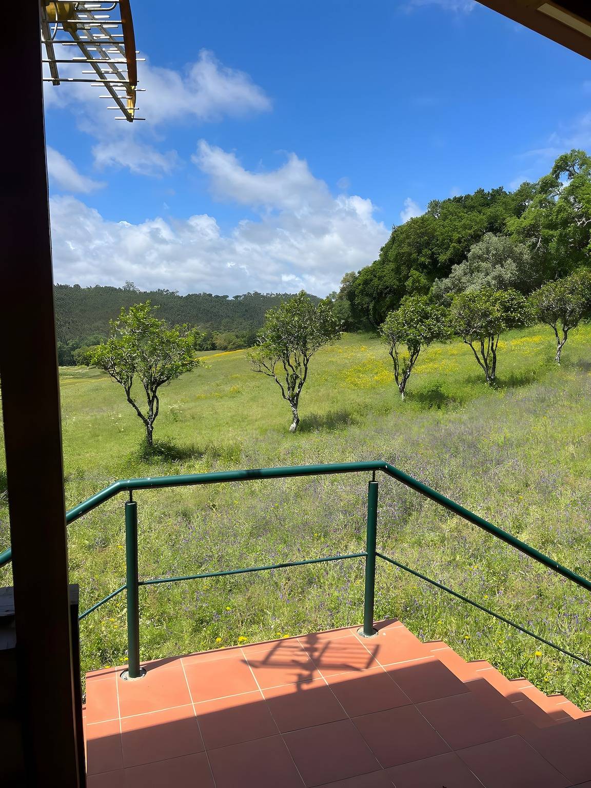 Chalet 'Orange Lodge' con Piscina in Comune, Terrazza Privata e Wi-Fi in Alvorninha, Leiria District