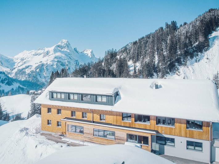 Pension für 3 Personen, mit Terrasse und Garten sowie Sauna und Ausblick in Vorarlberg