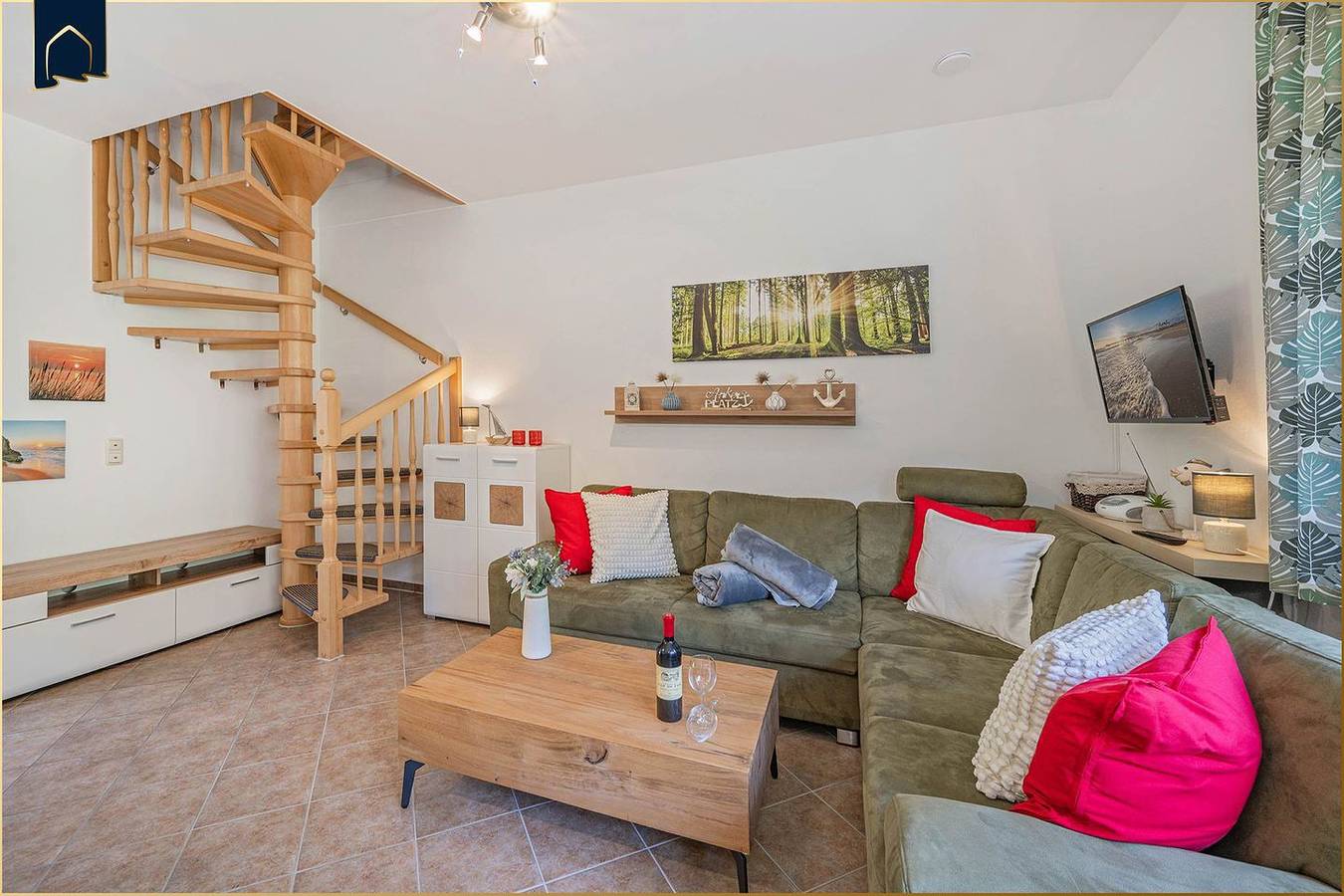 Cały apartament, Apartament wakacyjny dla 4 osób z ogród in Garz, Uznam