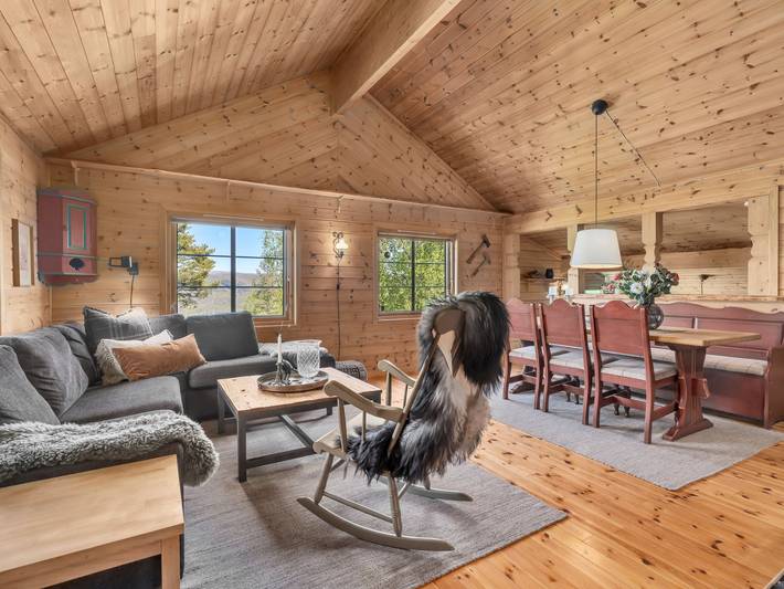 Ferienhaus für 6 Personen, mit Terrasse und Garten sowie Seeblick in Åseral - 3