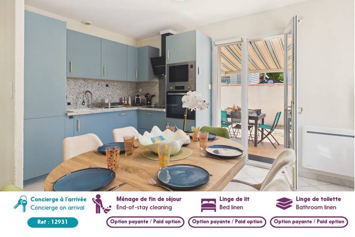 Location de vacances pour 8 personnes, avec terrasse et jardin dans Plage Sainte-Anne - 3