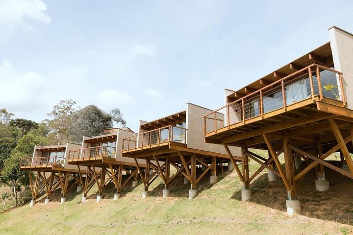 Chalet para 2 personas, con jacuzzi además de sauna y jardín en Brasil