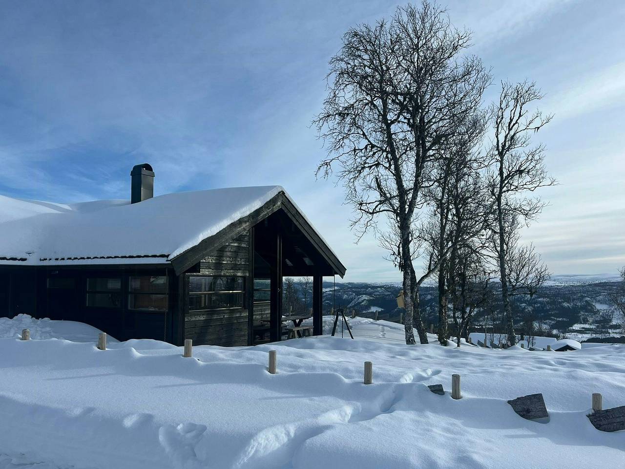 Architektonisches Kleinod mit Blick auf den Hallingskarvet in Ål
