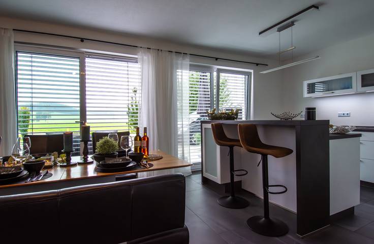 Ferienwohnung für 8 Personen, mit Terrasse und Garten sowie Ausblick in Westallgäu - 4