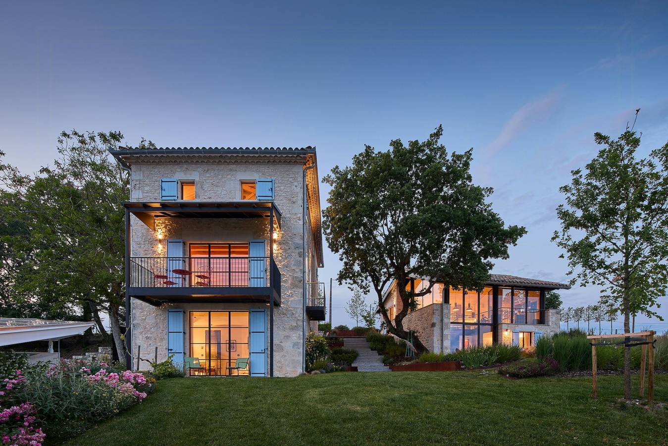 Domaine français restauré dans le quartier médiéval de Lauzerte in Montagudet, Tarn-et-Garonne