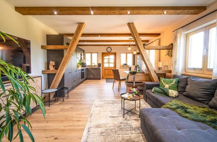 Ferienhaus für 3 Personen, mit Terrasse und Sauna sowie Ausblick, mit Haustier in Bayern - 4