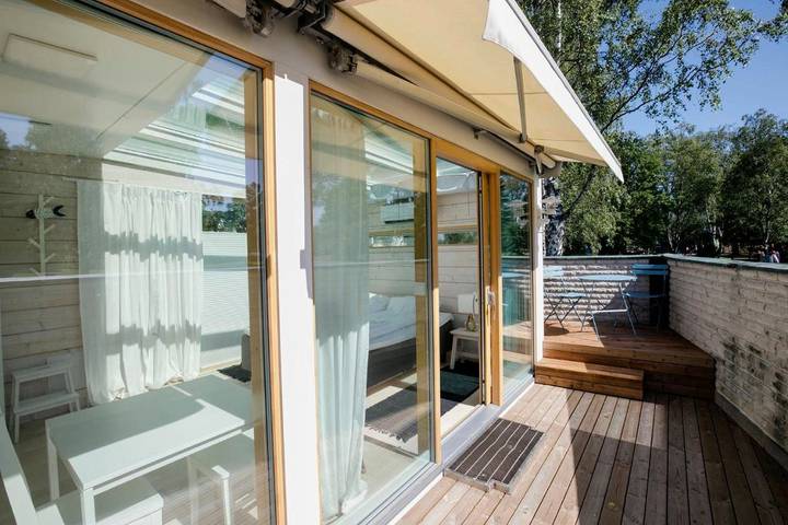 Location de vacances pour 2 personnes, avec terrasse et vue ainsi que sauna et vue sur le lac dans Laponie - 4