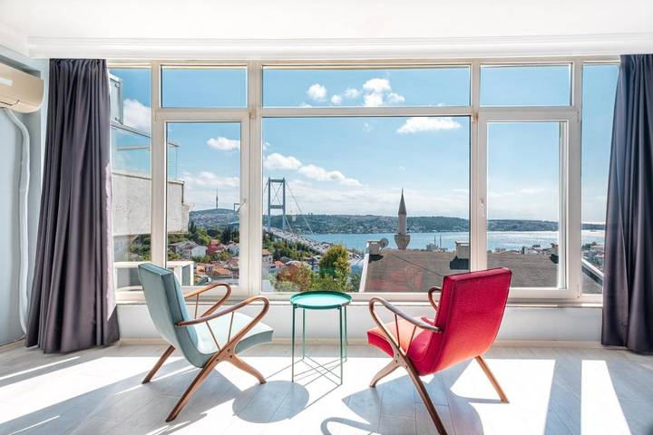 Loft voor 4 personen, met terras en uitzicht in Istanbul