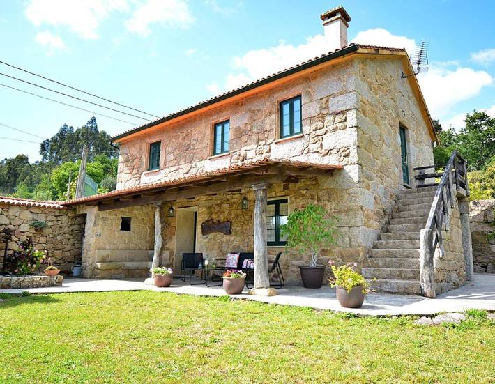 Casa de vacaciones para 6 personas, con Terraza además de Jardín y Vistas en Meis