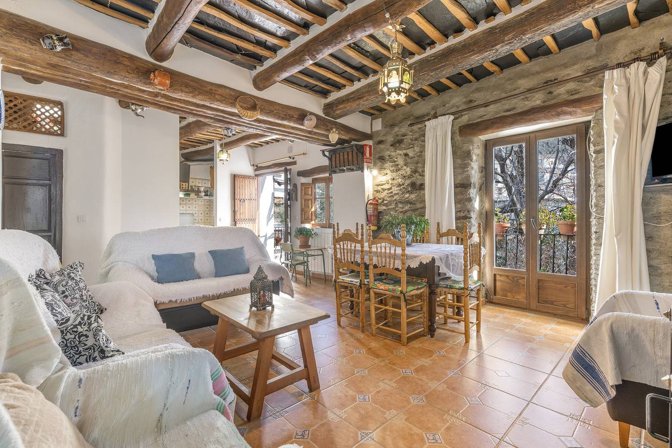 Landhaus 'Casa El Portón, Bubión' mit Bergblick, privater Terrasse und Wlan in Bubión, Granada Provinz