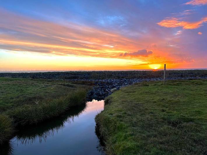 Ganze Ferienwohnung, Hallig Hüs 1 - Erleben Sie erholsame Tage in unserer gemütlichen Wohnung auf Langeneß Hallig in Langeneß, Halligen