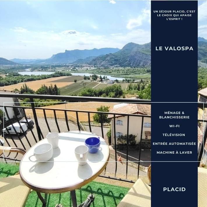 Gîte pour 7 personnes, avec Balcon ainsi que Sauna et Vue à Curbans