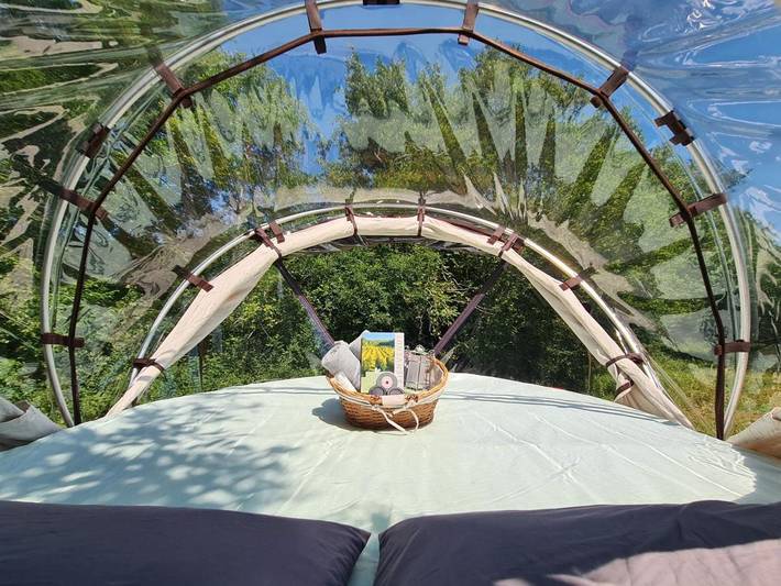 Tente pour 2 personnes, avec Terrasse ainsi que Jardin et Vue au Pays basque