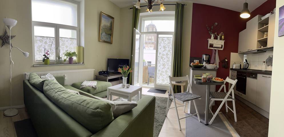 Ferienwohnung für 3 Personen, mit Balkon beim Ozeaneum Stralsund - 2