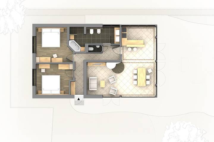 Ferienhaus für 4 Personen, mit Terrasse und Garten sowie Sauna in Oberstdorf - 3