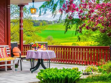 Ferienwohnung für 3 Personen, mit Garten und Terrasse sowie Ausblick im Vogtland