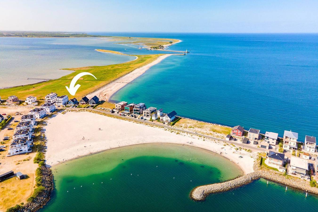 Familienfreundliches "Strandhaus La Vela" mit freiem Ostseeblick und Sandstrand in Olpenitz, Kappeln