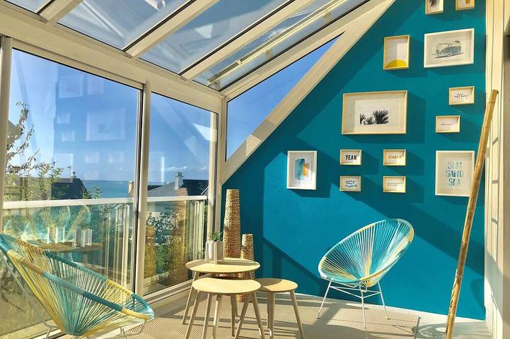 Maison de vacances pour 8 personnes, avec balcon et jardin à Donville-les-Bains