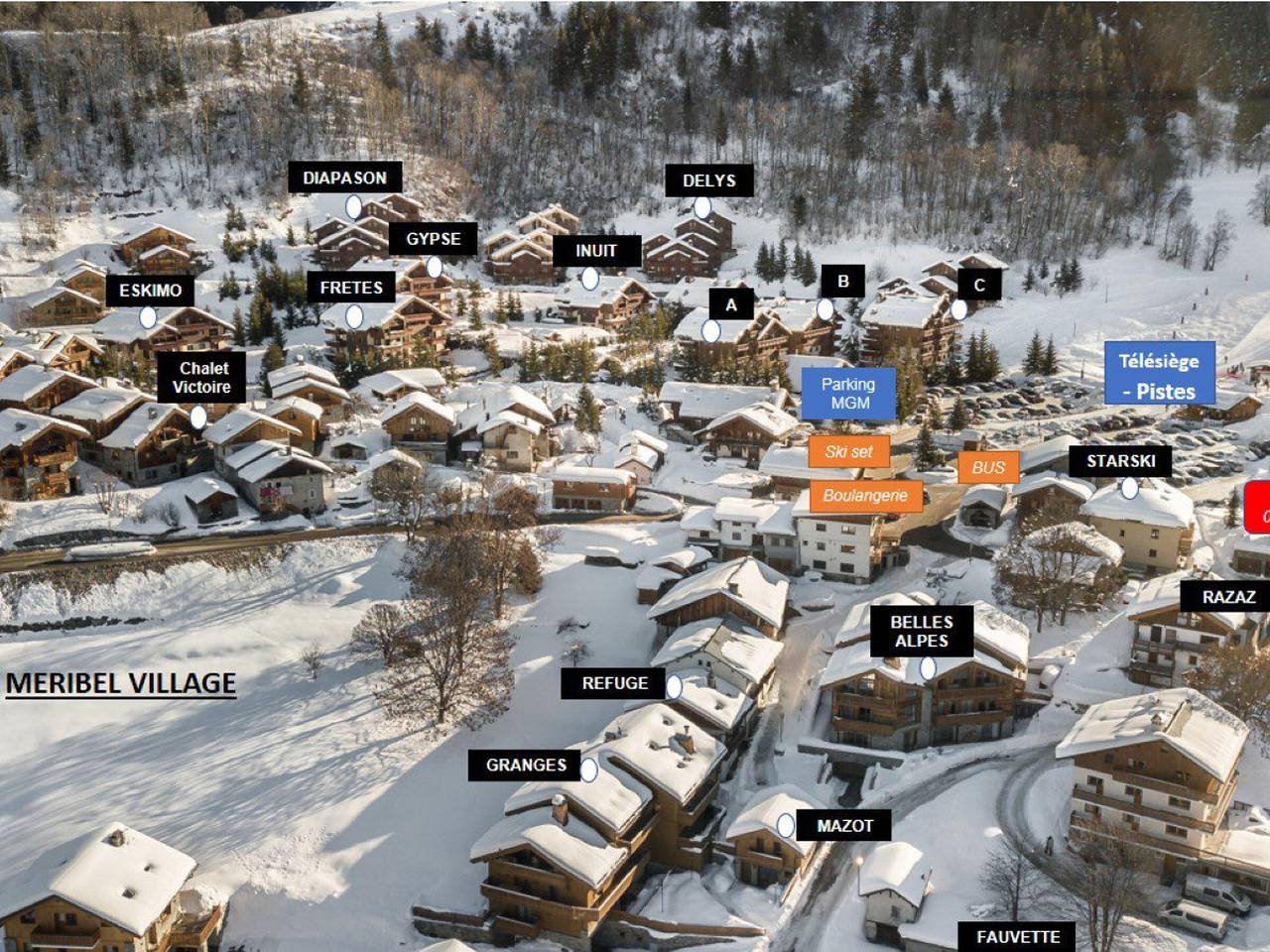 Chalet moderne avec parking et wifi, à proximité des pistes et commerces in Meribel Village, Courchevel