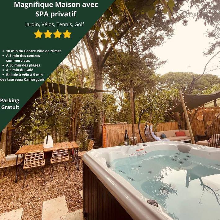 Maison de vacances pour 4 personnes, avec jacuzzi et jardin
