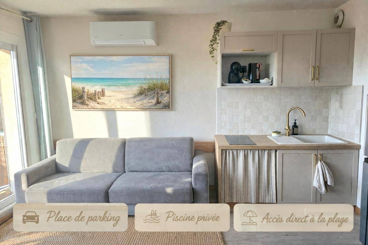 Appartement entier, Studio plage Parenthèse et douceur in Frontignan, Côte méditerranéenne (France)