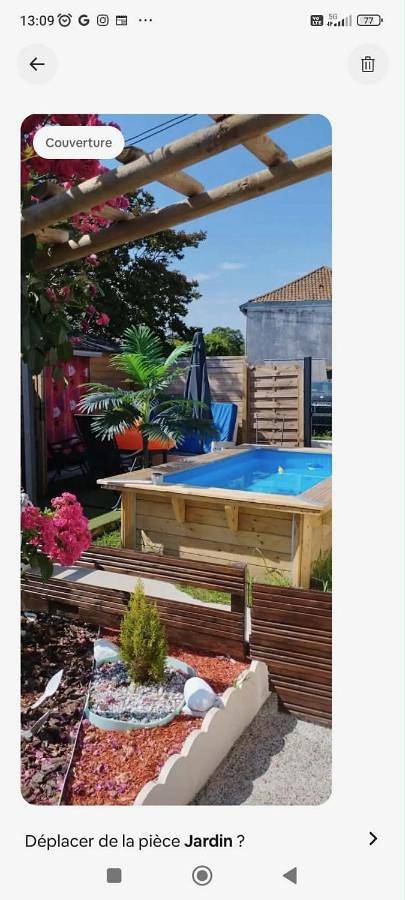 Chambre d’hôte pour 2 personnes, avec piscine ainsi que jacuzzi et jardin