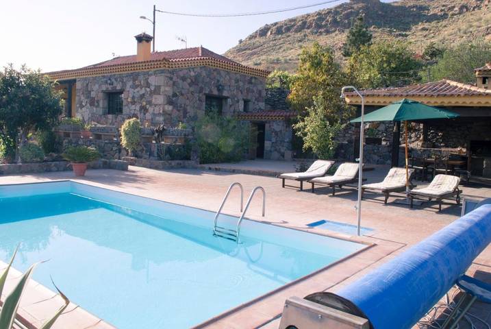 Ferienhaus für 5 Personen, mit Ausblick und Garten sowie Pool und Sauna auf Gran Canaria