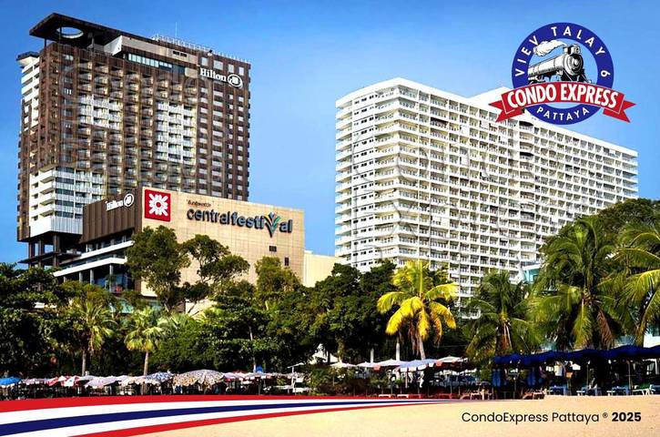 Location de vacances pour 4 personnes, avec vue ainsi que piscine et jardin à Pattaya